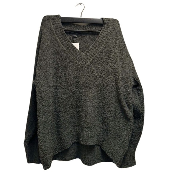 Sanctuary Women's Green forest Long-Sleeve V-Neck Sweatshirt Sweater XXS - Picture 8 of 10